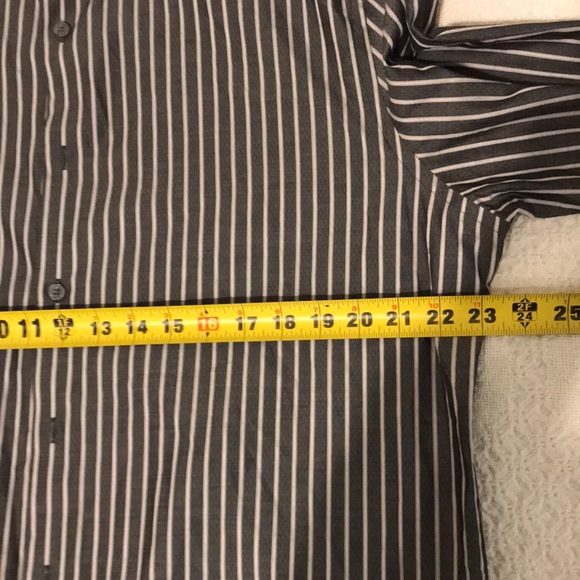 PERRY Ellis XL 100% Cotton Black with White Stripes - Picture 7 of 9